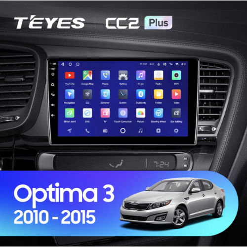 Штатная магнитола Teyes CC2 Plus 6/128 ГБ для Kia Optima III 2010-2013 на Android 10.0