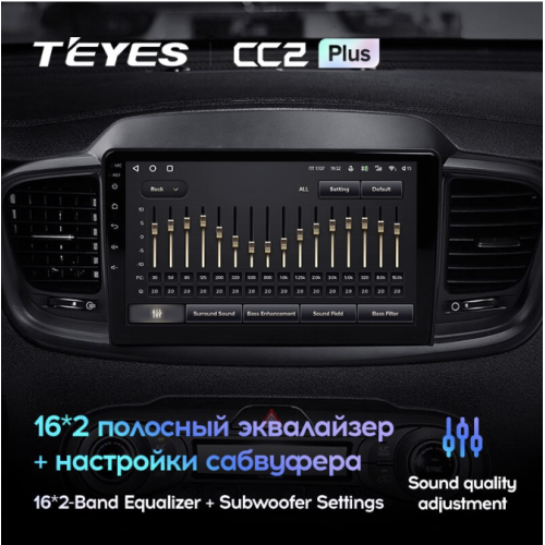 Штатная магнитола Teyes CC2 Plus 6/128 ГБ для Kia Sorento III Prime 2015-2020 на Android 10.0