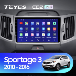 Штатная магнитола Teyes CC2 Plus 6/128 ГБ для KIA Sportage III 2010-2016 на Android 10.0