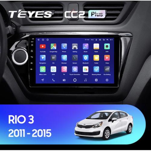 Штатная магнитола Teyes CC2 Plus 6/128 ГБ для Kia Rio III 2011-2017 на Android 10.0