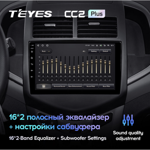 Штатная магнитола Teyes CC2 Plus 6/128 ГБ для Chevrolet Aveo 2011-2020 на Android 10.0