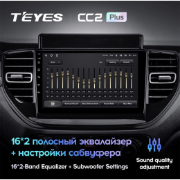 Штатная магнитола Teyes CC2 Plus 6/128 ГБ для Hyundai Solaris 2020+ на Android 10.0