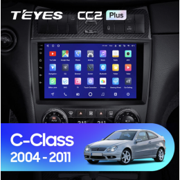 Штатная магнитола Teyes CC2 Plus 6/128 ГБ для Mercedes Benz C-class (W203) 2004-2008 на Android 10.0
