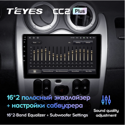 Штатная магнитола Teyes CC2 Plus 6/128 ГБ для Lada Largus I 2012-2020 на Android 10.0