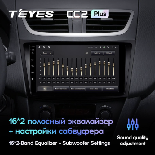 Штатная магнитола Teyes CC2 Plus 6/128 ГБ для Suzuki Swift IV 2011-2017 на Android 10.0
