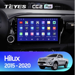 Штатная магнитола Teyes CC2 Plus 6/128 ГБ для Toyota Hilux 2015-2020 на Android 10.0