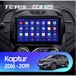 Автомагнитола Teyes CC2 Plus 6/128 ГБ для Renault Kaptur 2016-2020 кондиционер на Android 10.0