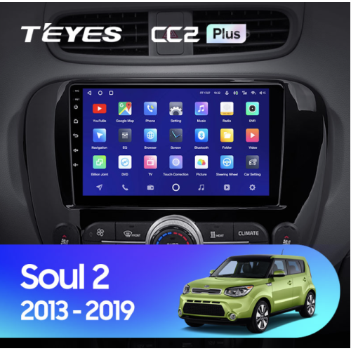 Штатная магнитола Teyes CC2 Plus 4/64 для KIA Soul II 2013-2019 на Android 10.0
