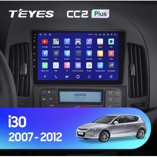 Штатная магнитола Teyes CC2 Plus 4/64 ГБ для Hyundai i30 2008-2011 (кондиционер) на Android 10.0