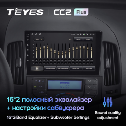 Штатная магнитола Teyes CC2 Plus 4/64 ГБ для Hyundai i30 2008-2011 (кондиционер) на Android 10.0