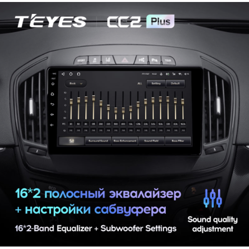 Штатная магнитола Teyes CC2 Plus 4/64 ГБ для Opel Insignia I 2013-2017 на Android 10.0