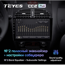 Штатная магнитола Teyes CC2 Plus 4/64 ГБ для Peugeot 206 1998-2012 на Android 10.0
