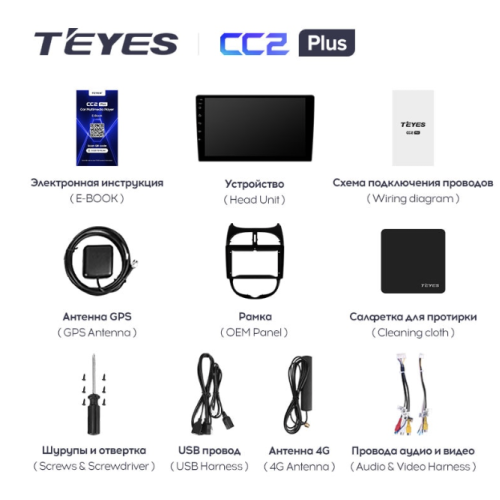 Штатная магнитола Teyes CC2 Plus 4/64 ГБ для Peugeot 206 1998-2012 на Android 10.0