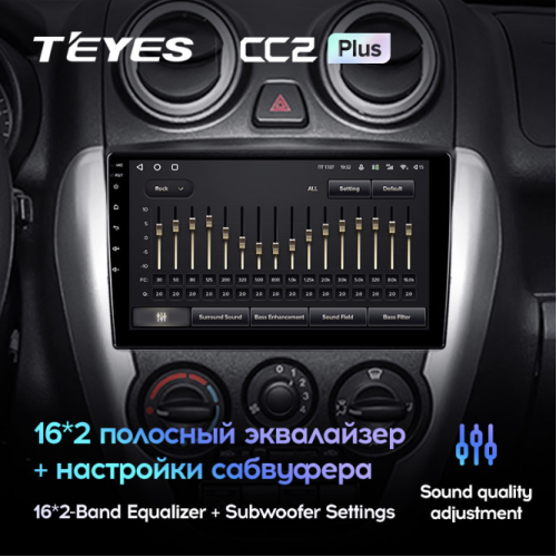 Штатная магнитола Teyes CC2 Plus 4/64 ГБ для Lada Granta I 2011-2018 Тип-B на Android 10.0