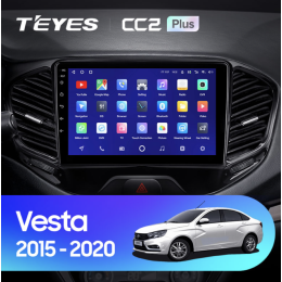 Штатная магнитола Teyes CC2 Plus 4/64 ГБ для Lada Vesta 2015-2022 на Android 10.0