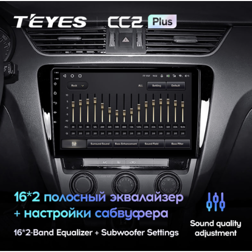 Штатная магнитола Teyes CC2 Plus 4/64 ГБ для Skoda Octavia III (A7) 2013-2018 на Android 10.0