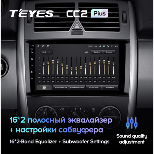 Штатная магнитола Teyes CC2 Plus 4/64 ГБ для B-klasse (W245) 2005-2011 на Android 10.0