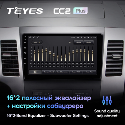 Штатная магнитола Teyes CC2 Plus 4/64 ГБ для Peugeot 4007 (2007 - 2012) на Android 10.0