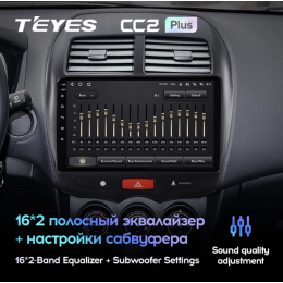 Штатная магнитола Teyes CC2 Plus 4/64 ГБ для Mitsubishi ASX I 2010-2018 на Android 10.0