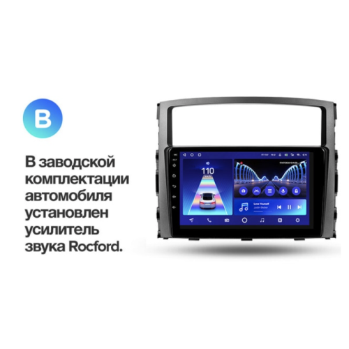 Штатная магнитола Teyes CC2 Plus 4/64 ГБ для Mitsubishi Pajero IV 2006-2019 на Android 10.0