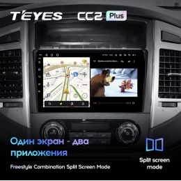 Штатная магнитола Teyes CC2 Plus 4/64 ГБ для Mitsubishi Pajero IV 2006-2019 на Android 10.0