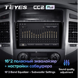 Штатная магнитола Teyes CC2 Plus 4/64 ГБ для Mitsubishi Pajero IV 2006-2019 на Android 10.0