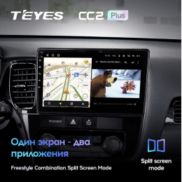 Штатная магнитола Teyes CC2 Plus 4/64 ГБ для Mitsubishi Outlander III 2013-2020 на Android 10.0