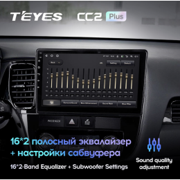 Штатная магнитола Teyes CC2 Plus 4/64 ГБ для Mitsubishi Outlander III 2013-2020 на Android 10.0
