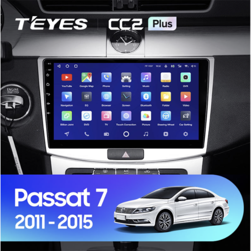 Штатная магнитола Teyes CC2 Plus 4/64 ГБ для Volkswagen Passat CC, B6, B7 2005-2017 на Android 10.0