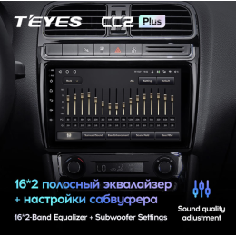 Штатная магнитола Teyes CC2 Plus 4/64 ГБ для Volkswagen Polo 5 2009-2019 на Android 10.0