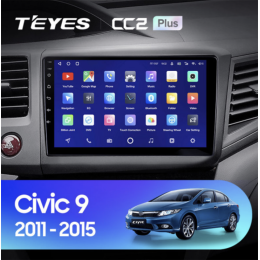 Штатная магнитола Teyes CC2 Plus 4/64 ГБ для Honda Civic 2012-2015 на Android 10.0