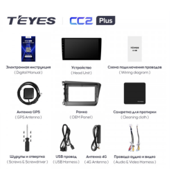 Штатная магнитола Teyes CC2 Plus 4/64 ГБ для Honda Civic 2012-2015 на Android 10.0