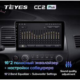 Штатная магнитола Teyes CC2 Plus 4/64 ГБ для Honda Civic 8 (VIII) 2006-2012 на Android 10.0