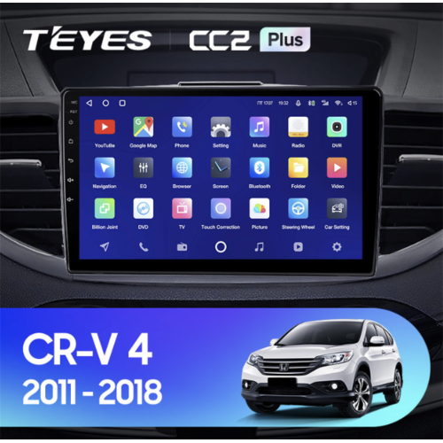 Штатная магнитола Teyes CC2 Plus 4/64 ГБ для Honda CR-V IV 2012-2016 на Android 10.0