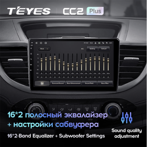 Штатная магнитола Teyes CC2 Plus 4/64 ГБ для Honda CR-V IV 2012-2016 на Android 10.0