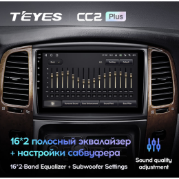 Штатная магнитола Teyes CC2 Plus 4/64 ГБ для Toyota Land Cruiser 100 2002-2007 на Android 10.0