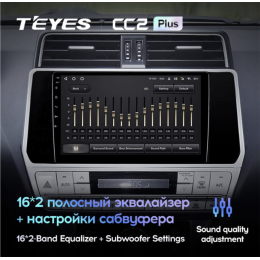 Штатная магнитола Teyes CC2 Plus 4/64 ГБ для Toyota Land Cruiser Prado 150 2017-2020 на Android 10.0