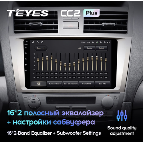 Штатная магнитола Teyes CC2 Plus 4/64 ГБ для Toyota Camry V40 2006-2011 на Android 10.0