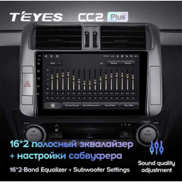 Штатная магнитола Teyes CC2 Plus 4/64 ГБ для Toyota Land Cruiser Prado 150 2009-2013 на Android 10.0