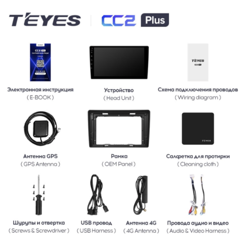 Штатная магнитола Teyes CC2 Plus 4/64 ГБ для Renault Duster 2015-2020 на Android 10.0