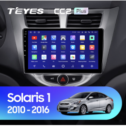Штатная магнитола Teyes CC2 Plus 4/64 ГБ для Hyundai Solaris I 2011-2017 на Android 10.0