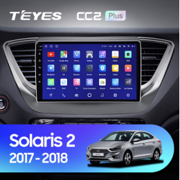 Штатная магнитола Teyes CC2 Plus 4/64 ГБ для Hyundai Solaris II 2017-2020 на Android 10.0