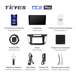 Штатная магнитола Teyes CC2 Plus 4/64 ГБ для Hyundai Creta 2016-2021 на Android 10.0