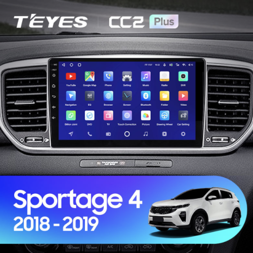 Штатная магнитола Teyes CC2 Plus 4/64 ГБ для KIA Sportage IV 2016-2018 на Android 10.0