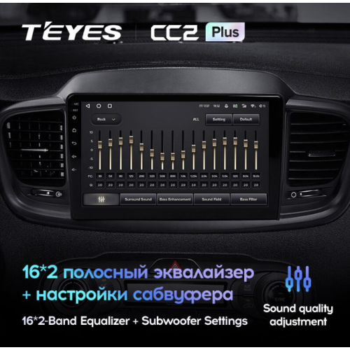 Штатная магнитола Teyes CC2 Plus 4/64 ГБ для Kia Sorento III Prime 2015-2020 на Android 10.0