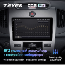 Штатная магнитола Teyes CC2 Plus 4/64 ГБ для Kia Cerato II 2009-2013 для авто с кондиционером на Android 10.0