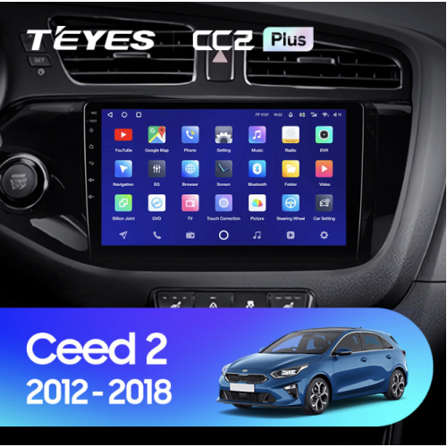 Штатная магнитола Teyes CC2 Plus 4/64 ГБ для Kia Ceed II 2012-2018 на Android 10.0