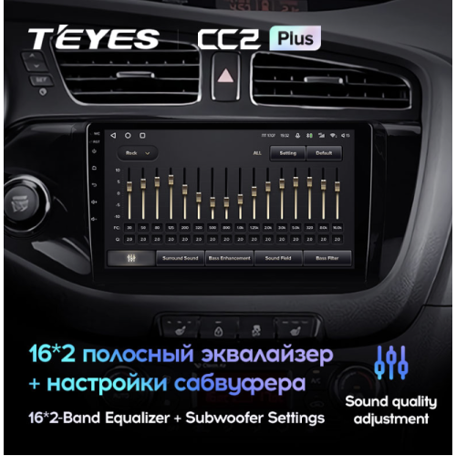 Штатная магнитола Teyes CC2 Plus 4/64 ГБ для Kia Ceed II 2012-2018 на Android 10.0