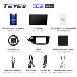 Штатная магнитола Teyes CC2 Plus 4/64 ГБ для Kia Ceed II 2012-2018 на Android 10.0