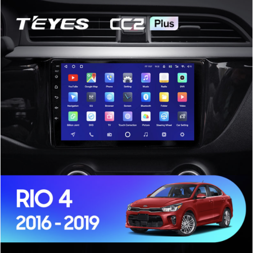 Штатная магнитола Teyes CC2 Plus 4/64 ГБ для KIA Rio IV 2017-2020 на Android 10.0
